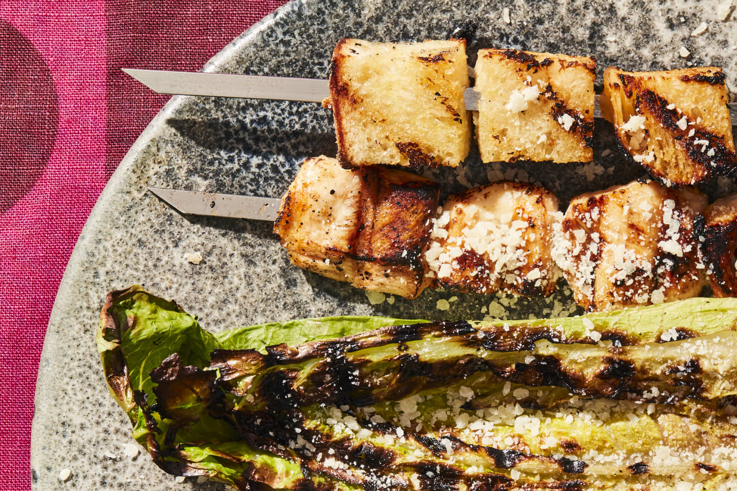 Chicken Caesar Salad Skewers Recipe The Kitchn